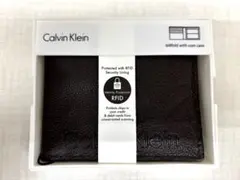 【新品未使用】カルバンクライン2折小銭入付財布79475BR レザー 箱入のサムネイル