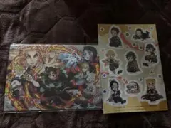 鬼滅の刃ゲームの付録のシールと鬼滅の刃色紙