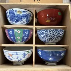 骨董品　和食器 飯碗 3点セット 染付 花柄 宝船 骨董品 和食器 飯碗 3点セット 染付 花柄 宝船 - メルカリ