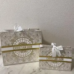 【美品】DIOR ショッパー　紙袋　ギフトボックス　中サイズ　プレゼント
