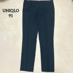 UNIQLO スラックス パンツ ブラック 73 センタープレス ウエスト91