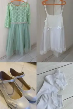 【4点セット】発表会ドレス　ミントグリーン 130