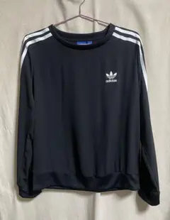 adidas ブラック 長袖 ブラウス風トップス