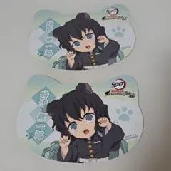 鬼滅の刃　ナンジャタウン　ねこ型イラストシート　時透無一郎　2枚