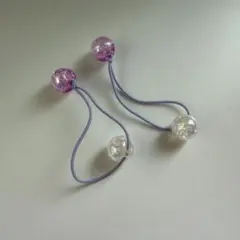 ビーズ付きヘアゴム