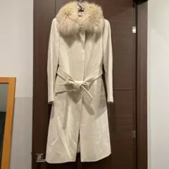エフデ　ファー付き　ベージュコート 7号