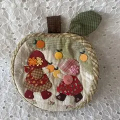 124.ハンドメイド＊スーちゃんのオレンジポーチ