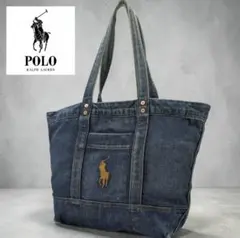 ✨希少✨ ポロラルフローレン デニム トートバッグ 大容量 ビッグポニー