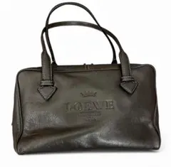 LOEWE レザー ヘリテージ ロゴ ミニボストンバッグ