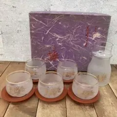 昭和レトロ 佐々木硝子 ガラス製 冷茶セット ポット 水差し コップ グラス