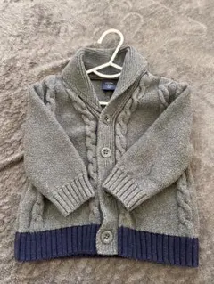 babyGap ケーブルニットカーディガン グレー 80