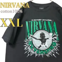 高品質NIRVANAネヴァーマインド ロックTシャツ綿100% 新品 XXL 黒