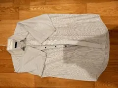 しまむらVILLAND 半袖シャツ 白と青のストライプ サイズLのサムネイル