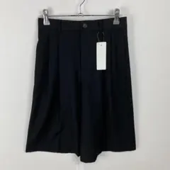 新品 GU ジーユー バミューダショートパンツ NTQ+E トラッドコーデ 黒