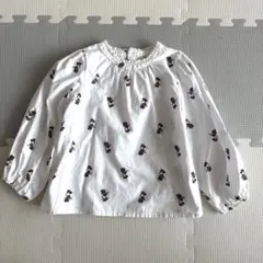 【美品】petit main ミニーちゃんブラウス　110cm
