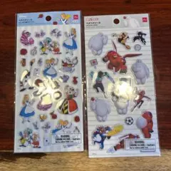 アリス・イン・ワンダーランド & ベイマックス シール 2シートセット