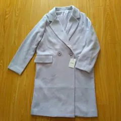 【新品未使用】GRL 薄いラベンダー色　チェスターロングコート L