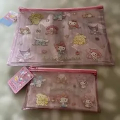 サンリオキャラクターズ A4メッシュポーチ＆クリアポーチセット