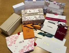 ギフト袋、箱、紙袋セット(Dior、CHANEL、HERMES、GUCCIなど)