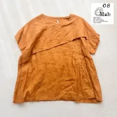 ❁ 08mab 半袖トップス 14番手リネン キャメルカラーのサムネイル