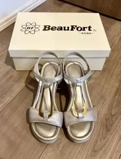 BeauFort さっと履けるメタルリングウェッジサンダル SS
