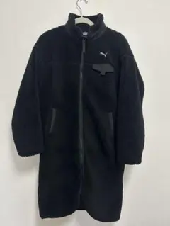 レディース　アウター　PUMA 黒　ベンチコート　ロング　M サッカー
