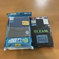 しまむら　FIBER DRY ファイバードライ　タンクトップ 2枚組 140
