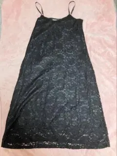 LACE LADIES 総レース キャミワンピース ブラック