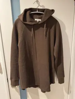 GLOBAL WORK ブラウン フード付きパーカー M