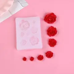 NO 136 シリコンモールド　フラワー　花　7サイズ