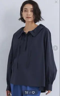 【更にお値下げ】green label relaxing フリルカラー ブラウス