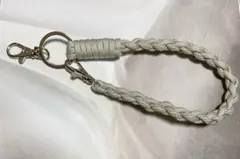 PS12 パラコード　スマホストラップ　シルバー　グレー