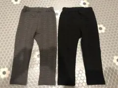 【古着】西松屋　ベビーパンツ裏起毛　size90 2点セット