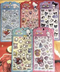 韓国限定 サンリオ ボンボンドロップシール 正規品 5枚セット