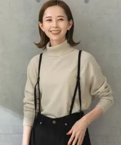 アーバンリサーチロッソ　ウォッシャブルホールデザインタートルニット