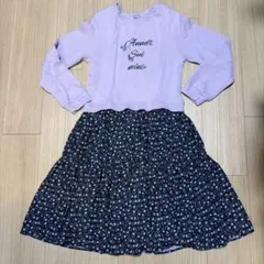 【美品】ANNA SUI mini アナスイミニ カットソーワンピース150cm