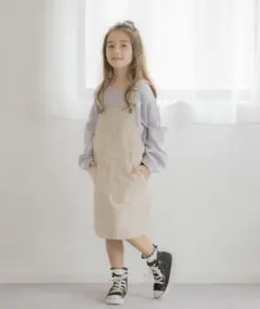 グローバルワーク　ジャンパースカート　コーデュロイ　ベージュ　150