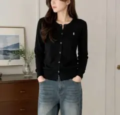 POLO RALPH LAUREN カーディガン ブラック Lサイズ　黒