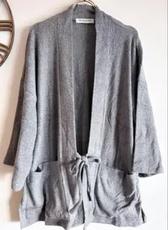 ジェラピケ　ガウン　ライトパイル甚平　バスローブ　ロゴ刺繍　パイルガウン