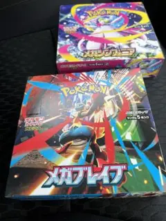 メガブレイブ　メガシンフォニア　各1ボックス　シュリンク無しぺりぺり付き