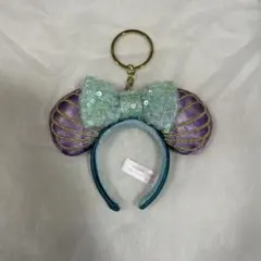 ディズニーカチューシャ　キーチェーン　アリエル