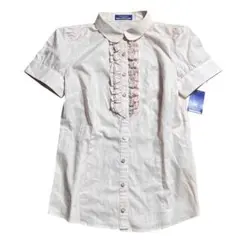 未使用タグ付き　バーバリー　ブルーレーベル　フリルシャツ　ブラウス　チェック