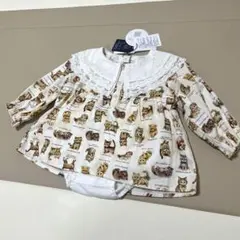 新品　cottoli yukiemon ロンパース　80 バースデイ　猫