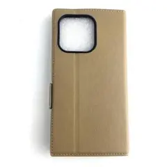 新品 iPhone15Pro 手帳型 スリム 耐衝撃 マグネット ベージュ