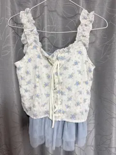 wcloset 花柄シャーリングTOPS セットアップのサムネイル