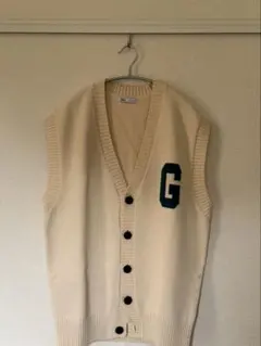 ZARA クリーム色 Vネックニットベスト L