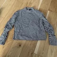美品！ギンガムチェック　トップス　長袖　ブラウス