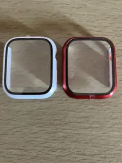 Apple Watchケース（カバー）45ｍｍホワイト&レッド