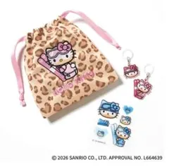 Sweet3月号&増刊号　雪焼けハローキティグッズセット　ぷっくりシール等6点