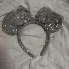 ミッキーマウス耳型カチューシャ シルバー